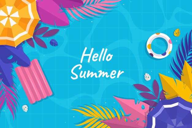 Flat summer background