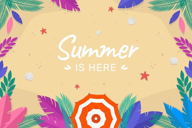 Flat summer background