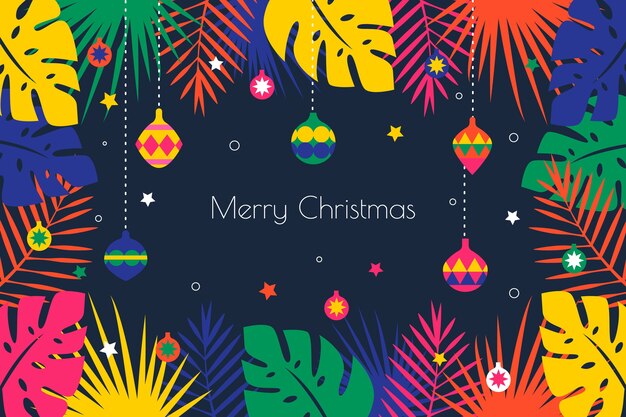 flat summer christmas illustration