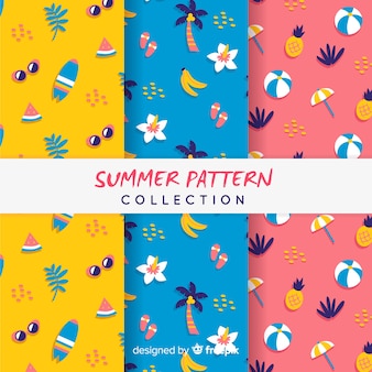 Flat summer pattern collection
