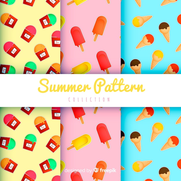 Flat summer pattern collection