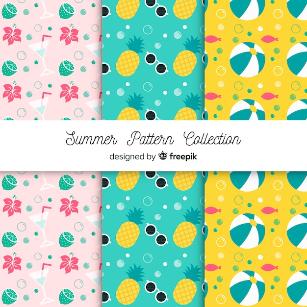 Collezione flat summer pattern