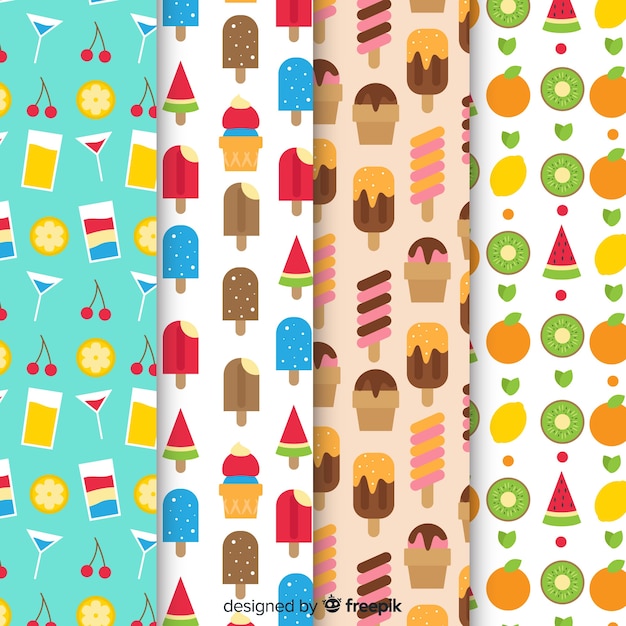 Flat summer pattern collection