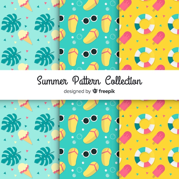 Flat summer pattern collection