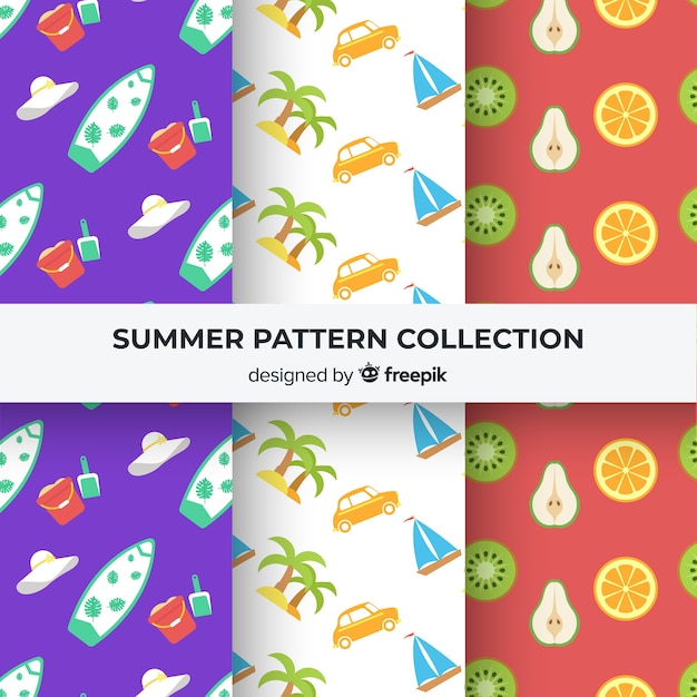 Flat summer pattern collection