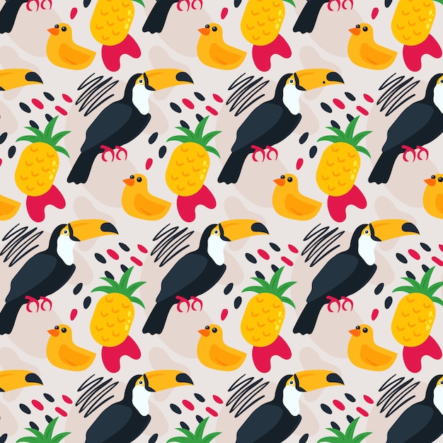 Free vector flat summer pattern design