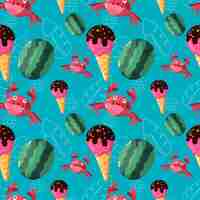 Free vector flat summer pattern design