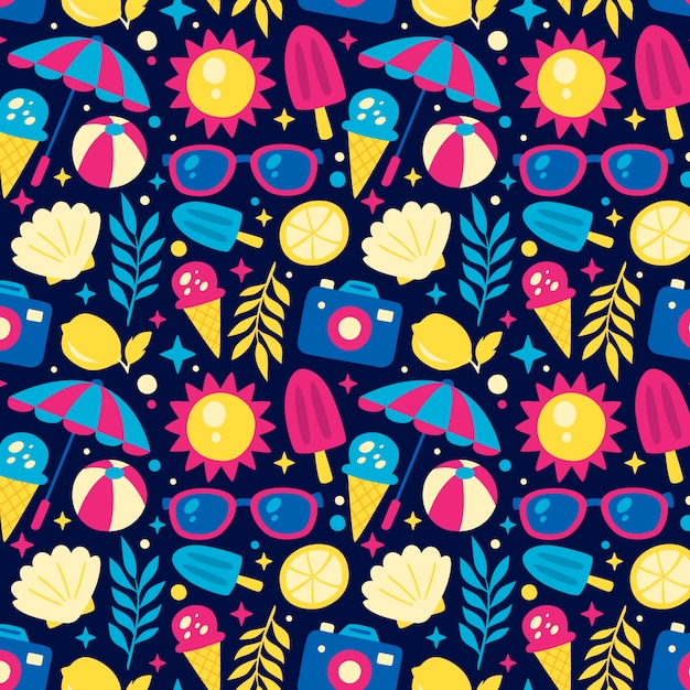 Free vector flat summer pattern design