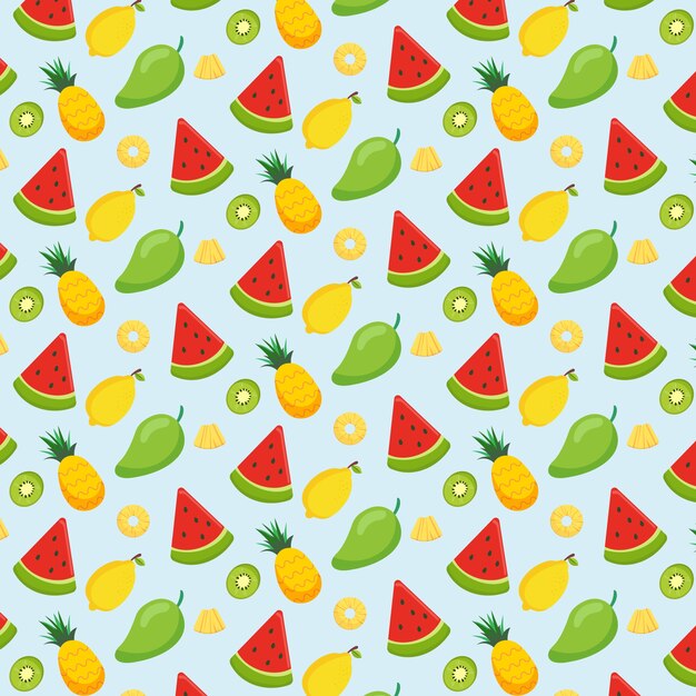 Flat summer pattern design