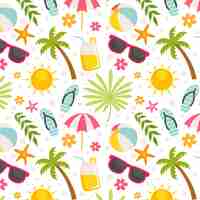 Free vector flat summer pattern design