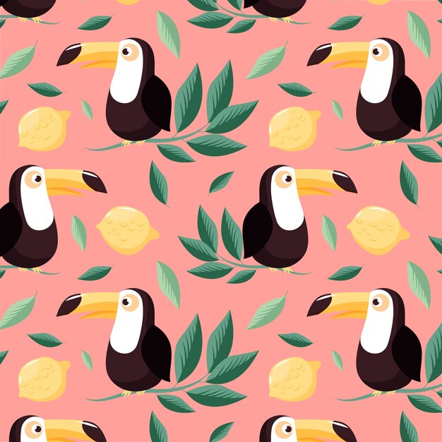 Flat summer pattern design