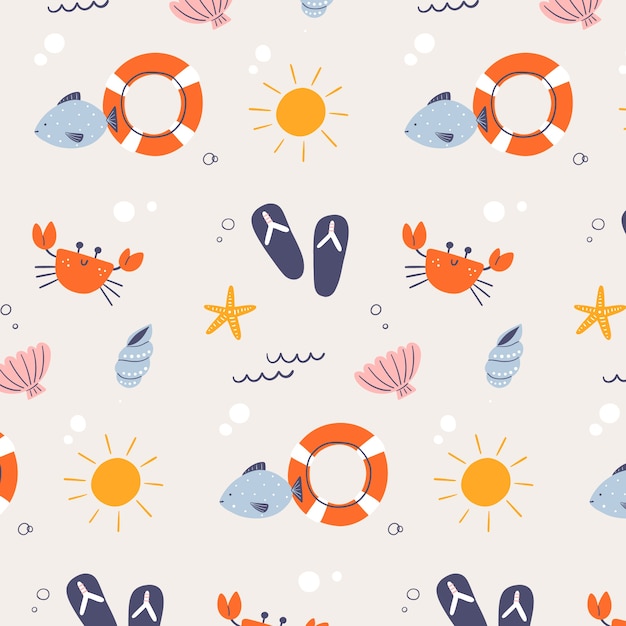 Free vector flat summer pattern design