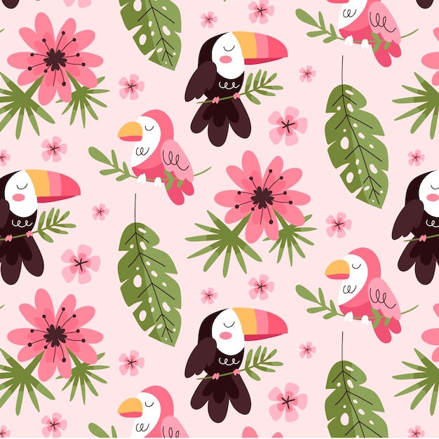 Flat summer pattern design