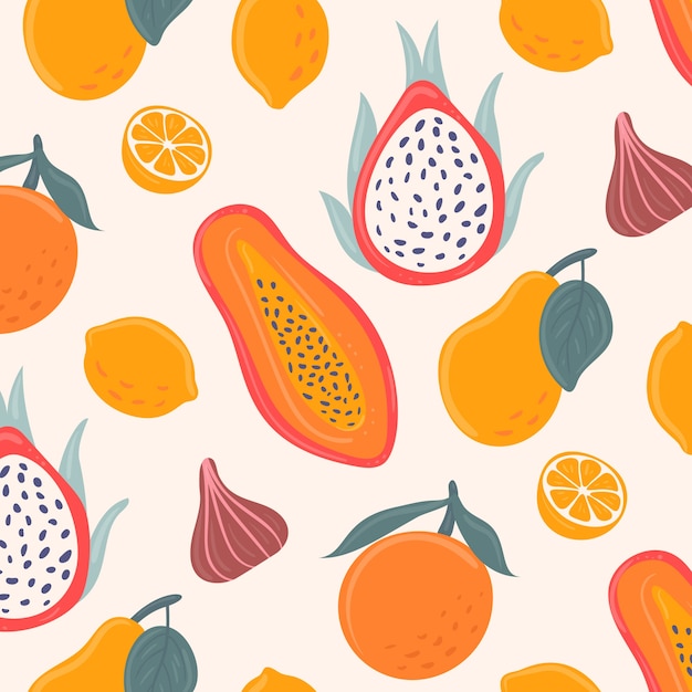 Free vector flat summer pattern design