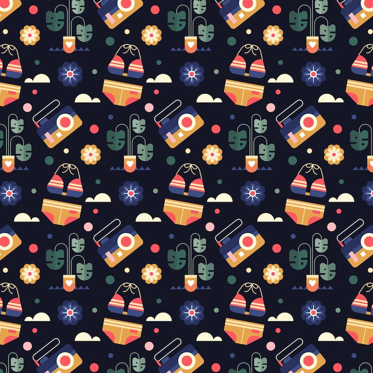Free Vector flat summer pattern design