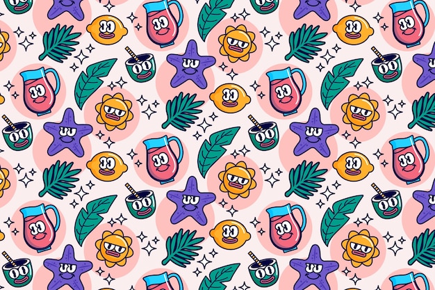 Free Vector flat summer pattern design