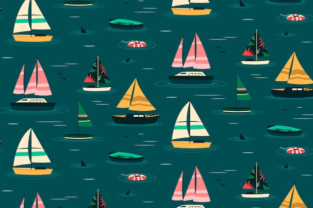 Flat summer pattern design