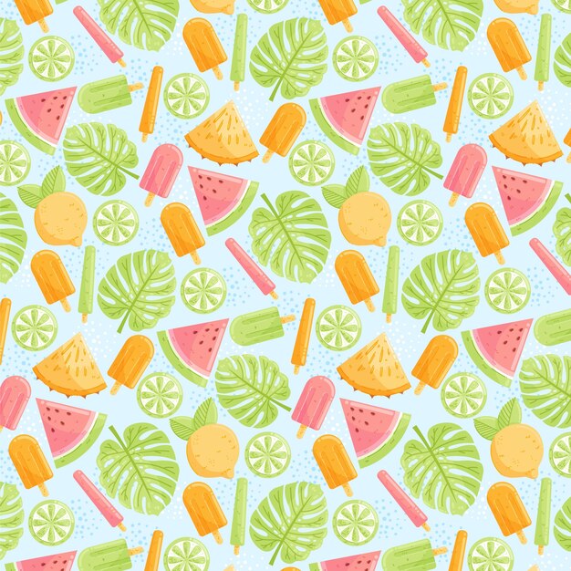 Free vector flat summer pattern design