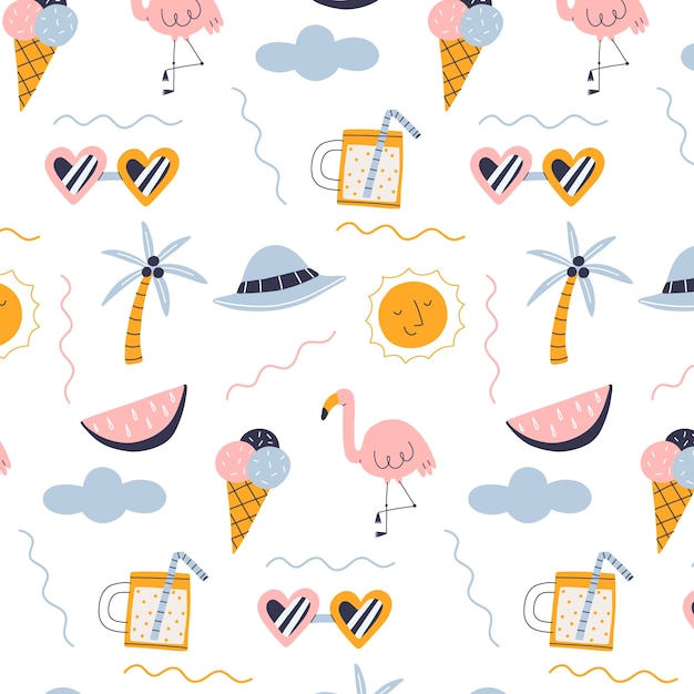 Summer seamless Vectors & Illustrations for Free Download