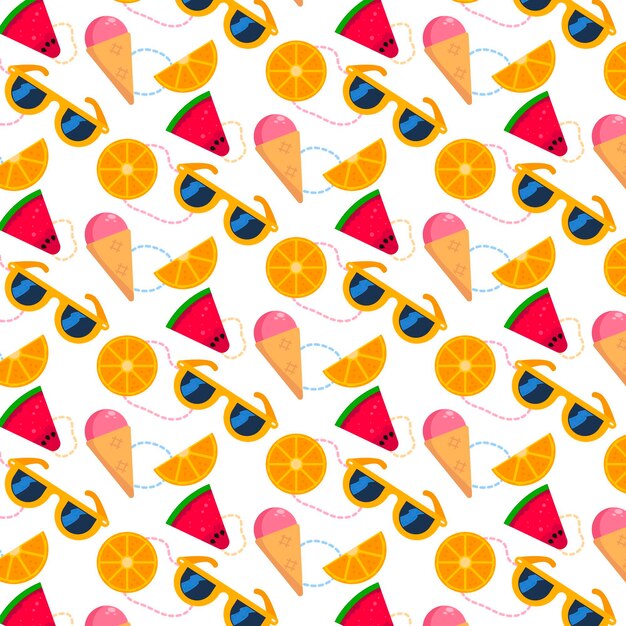 Free vector flat summer pattern