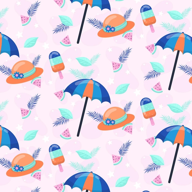 Free vector flat summer pattern