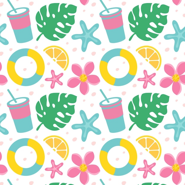 Free vector flat summer pattern