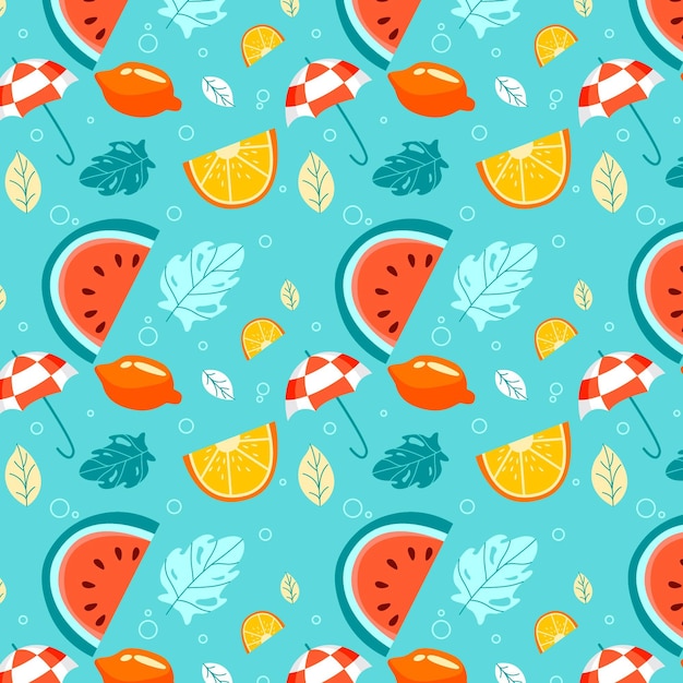 Free vector flat summer pattern