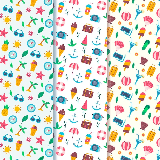 Free vector flat summer pattern