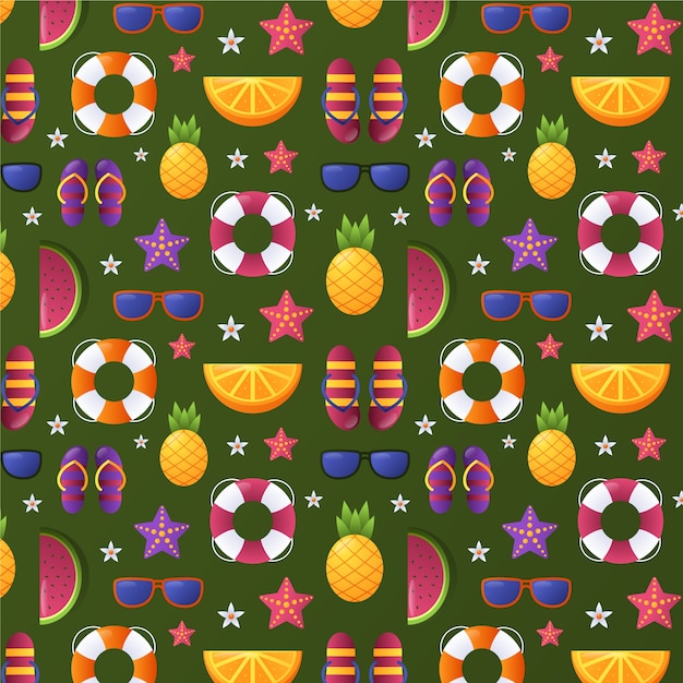 Free vector flat summer pattern