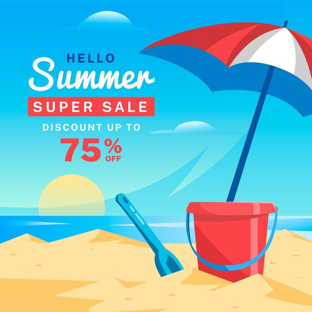 Summer Sale Vector Illustration – Free to Download