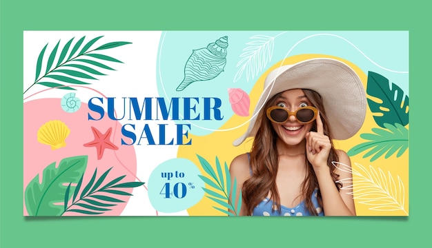 Free vector flat summer vibes illustration with