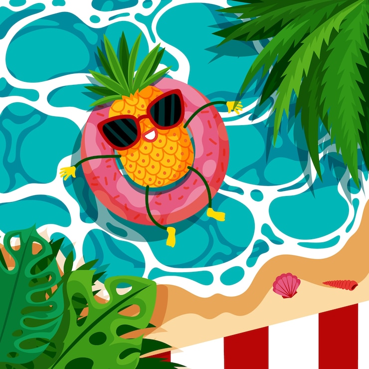 Free Vector flat summer vibes illustration