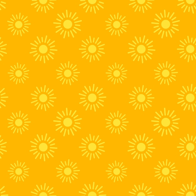 Free vector flat sun icons seamless pattern for apps and web sites backgrounds