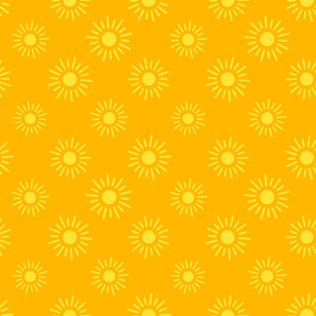 Flat sun icons seamless pattern for apps and web sites backgrounds