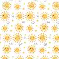 Free vector flat sun pattern