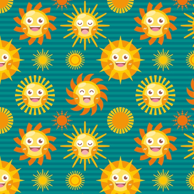 無料ベクター 平らな太陽のパターン