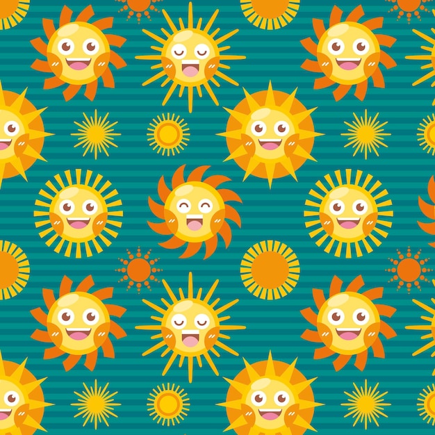 Free vector flat sun pattern