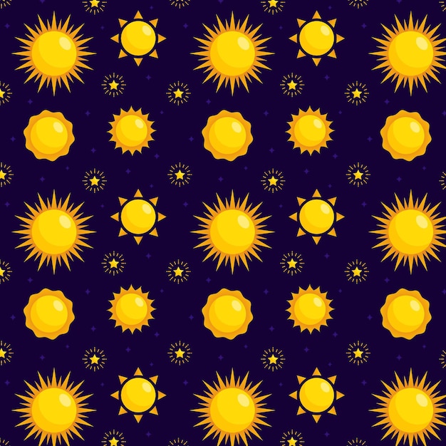 Free vector flat sun pattern