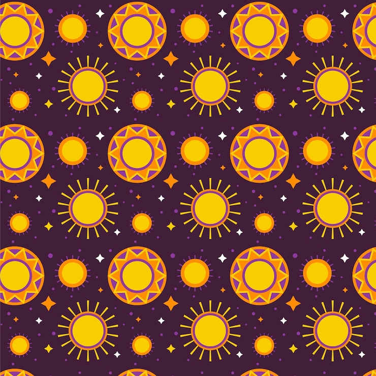 Free Vector flat sun pattern