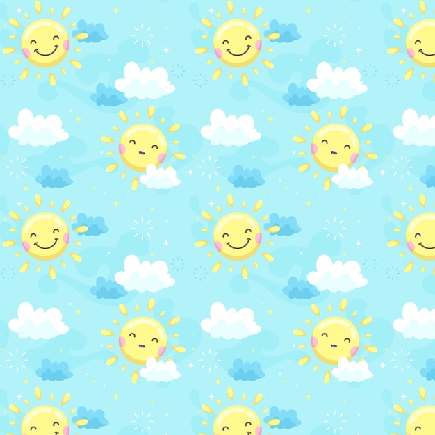 Free vector flat sun pattern