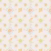 Free vector flat sun pattern