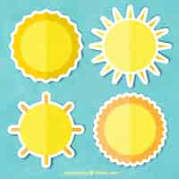 Free vector flat suns