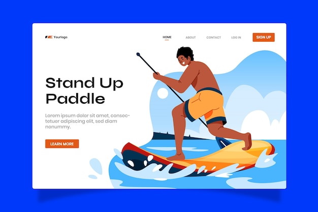 Free vector flat sup illustrated web template