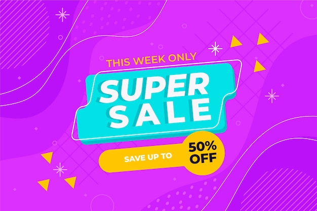 Flat super sale background