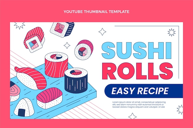 Миниатюра плоских суши на YouTube