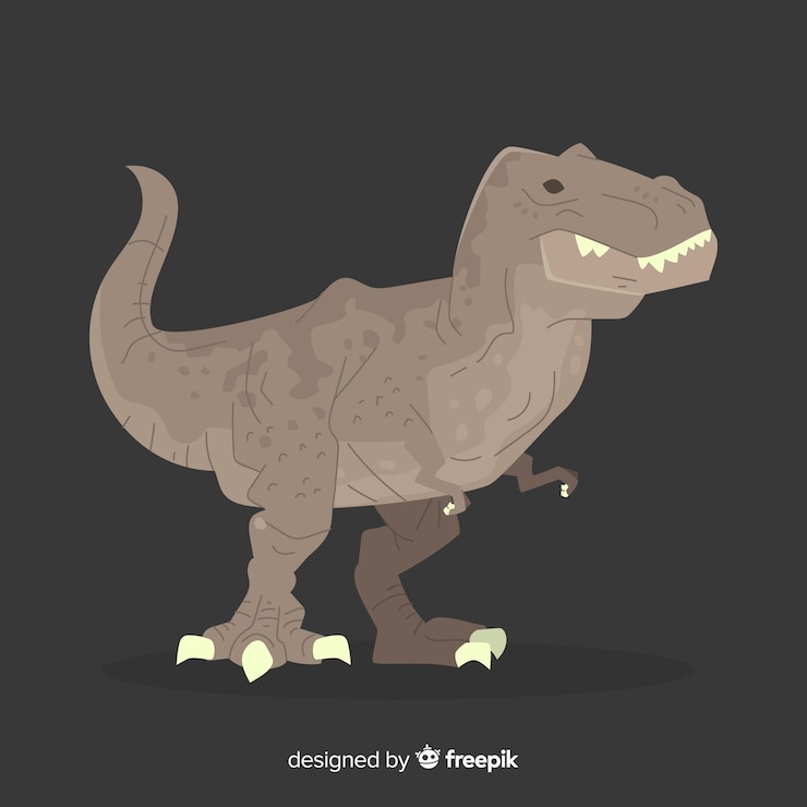 Free Vector flat t-rex background
