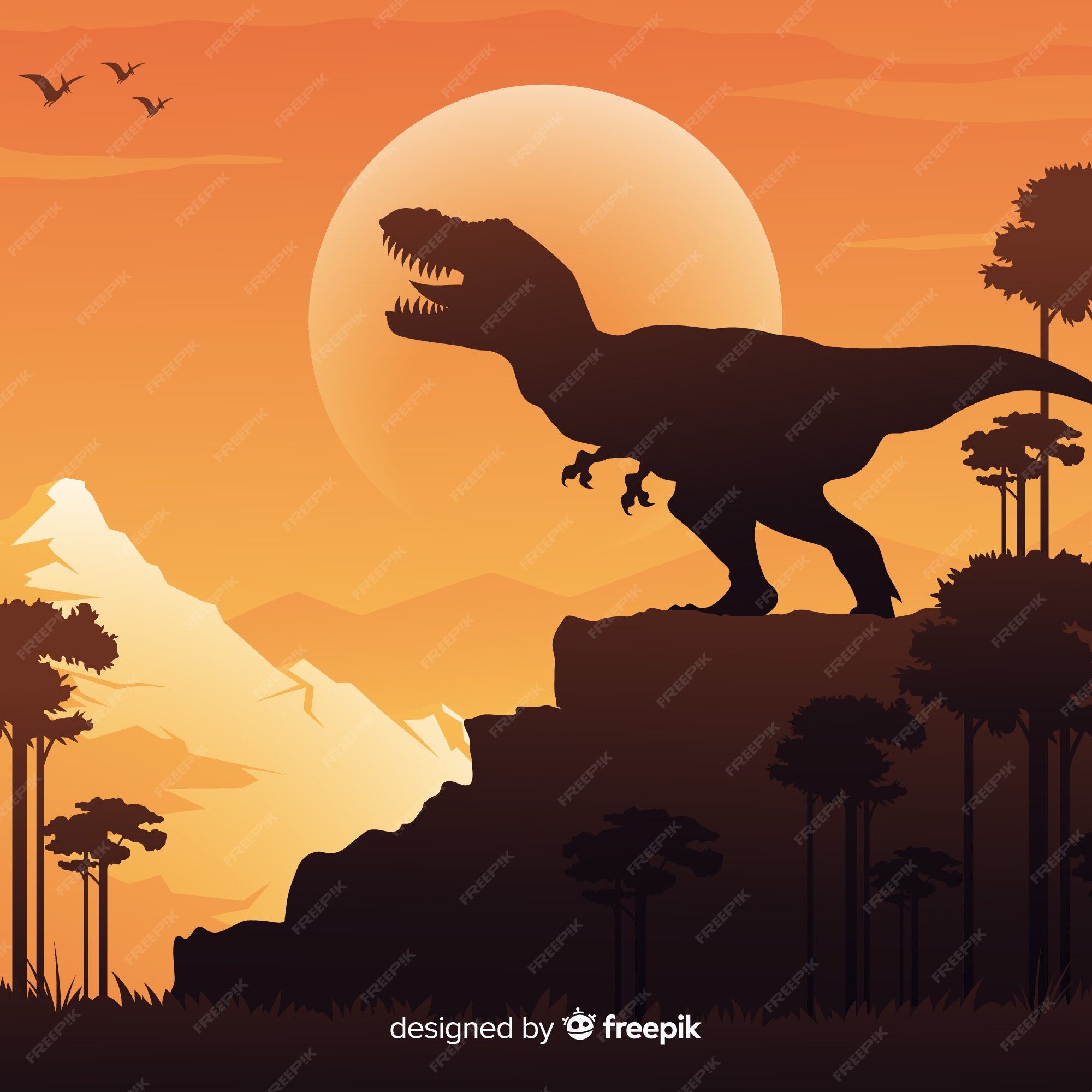 Dinosaur tyrannosaurus t rex icon black color illustration flat