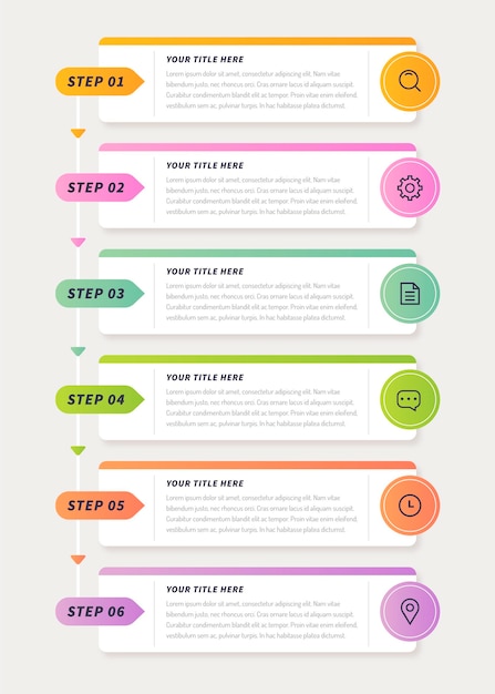 Sommario piatto infografica