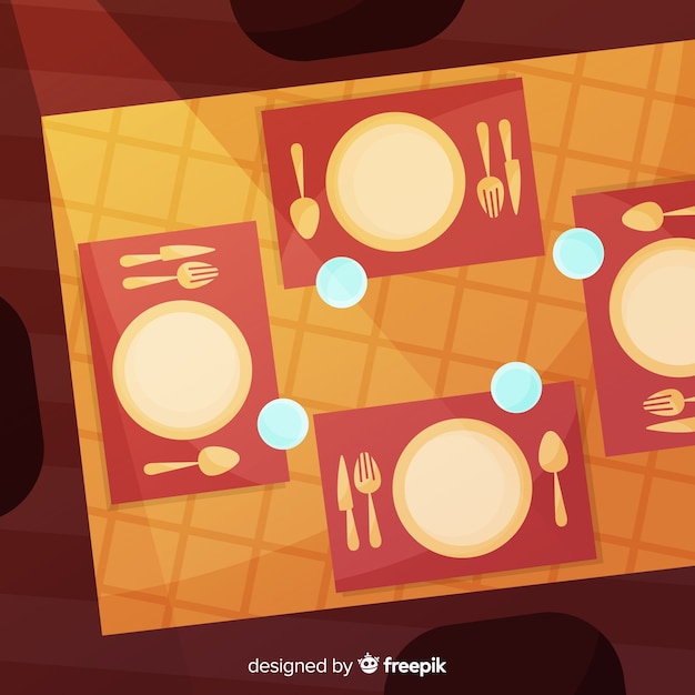 Free vector flat table illustration