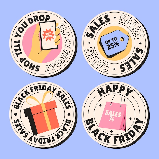 Flat tags/banners collection for black friday sale
